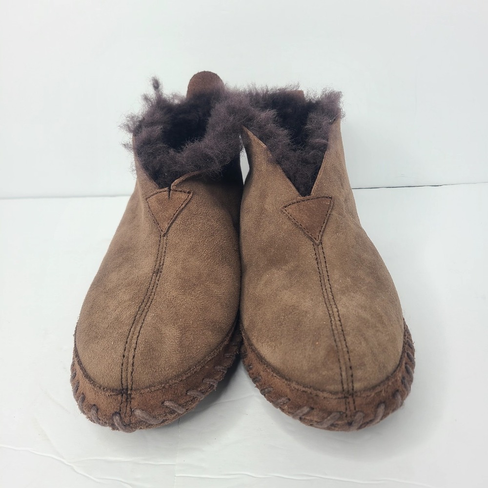 L.L. Bean Shoes Womens Size 9 Wicked Good Dark Brown Suede Slippers Lined - Picture 4 of 9